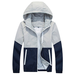 Men's Jacket Spring And Autumn Thin Hooded Couple Fashion Trench