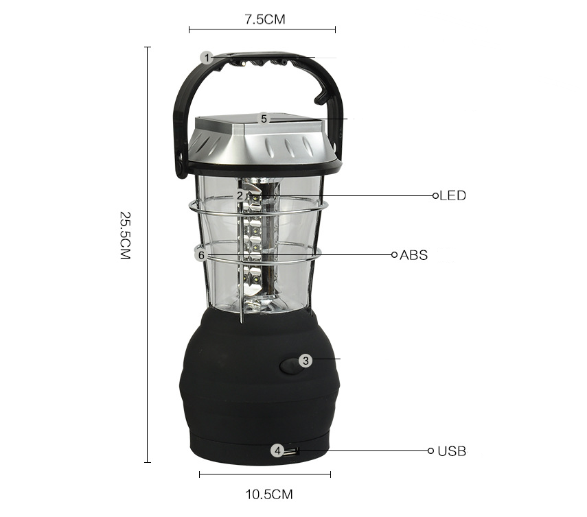 Solar Power LED Lantern Outdoor Camping Light