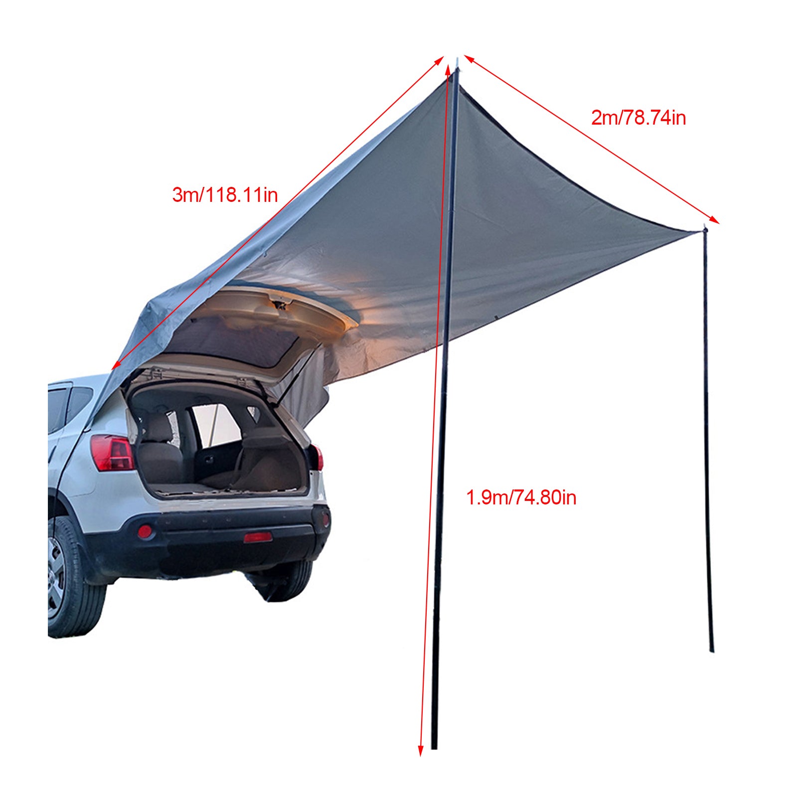 Outdoor Camping Car Side Trunk Canopy Tent