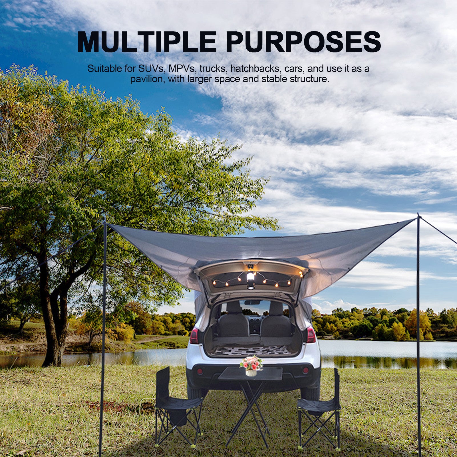 Outdoor Camping Car Side Trunk Canopy Tent