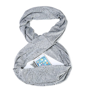 Zip Pocket Scarf For Travel With Hidden Pocket/Zipper