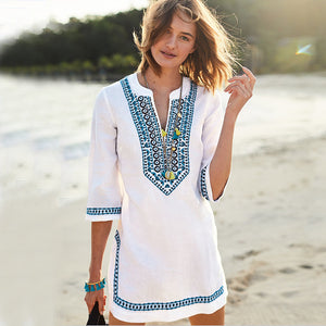 Chiffon Wrinkle Beach Bikini Blouse