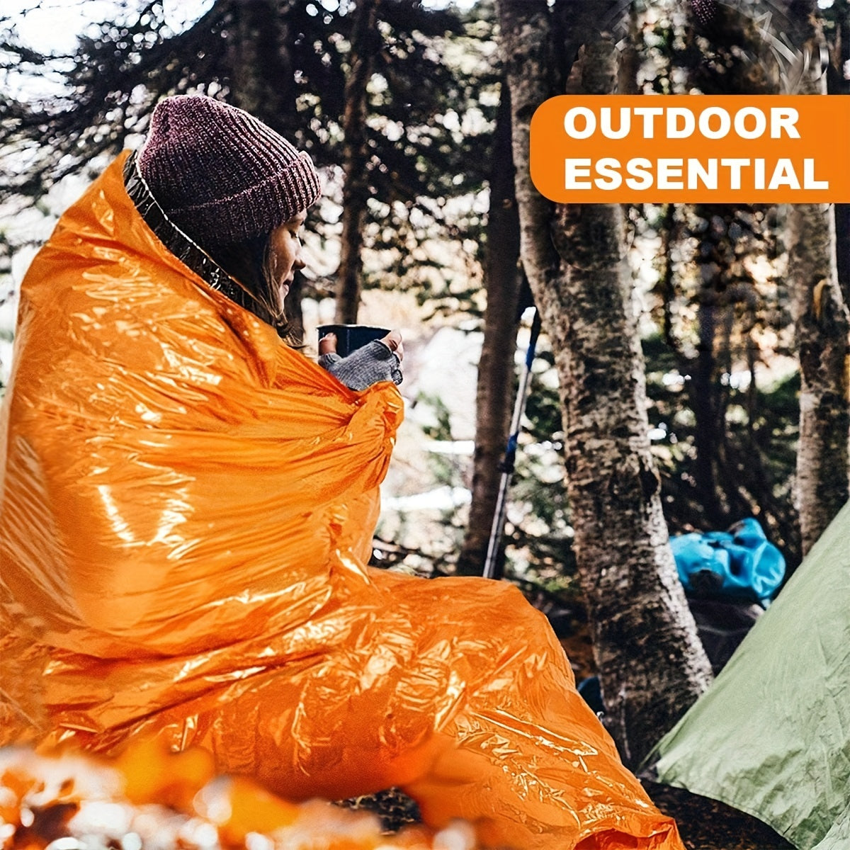 Portable Lightweight Emergency Sleeping Bag - Thermal - Windproof And Waterproof Blanket For Survival