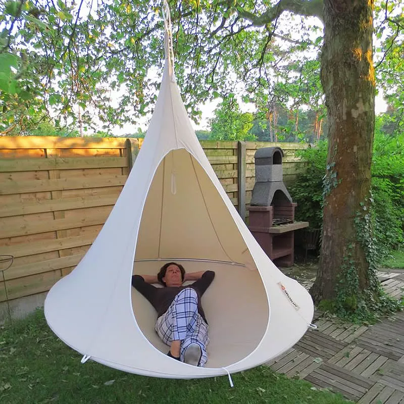 Teepee Hanging Silkworm Camping Swing Hammock