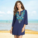 Chiffon Wrinkle Beach Bikini Blouse