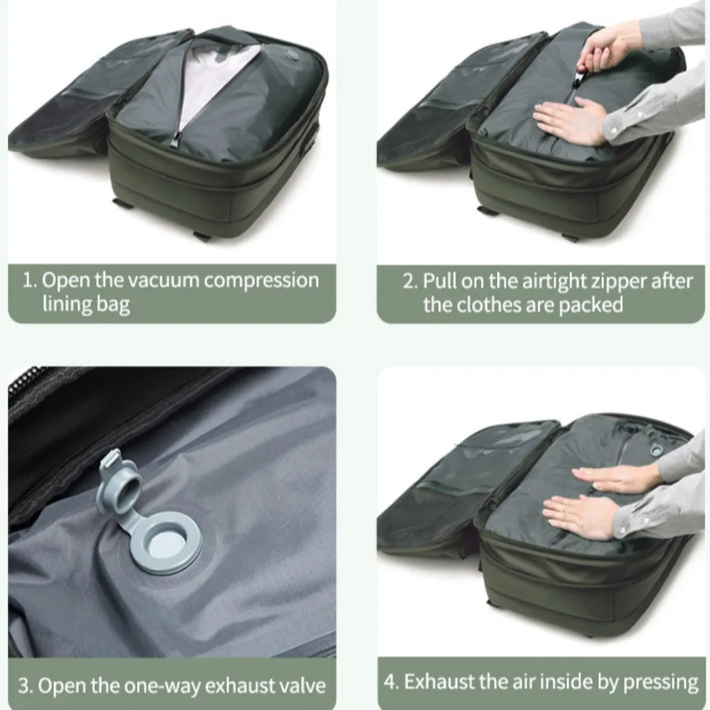 Vacuum Backpack with Sealed Compression System