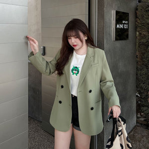 Korean Style Wrinkle-resistant Twill Drape Casual Suit